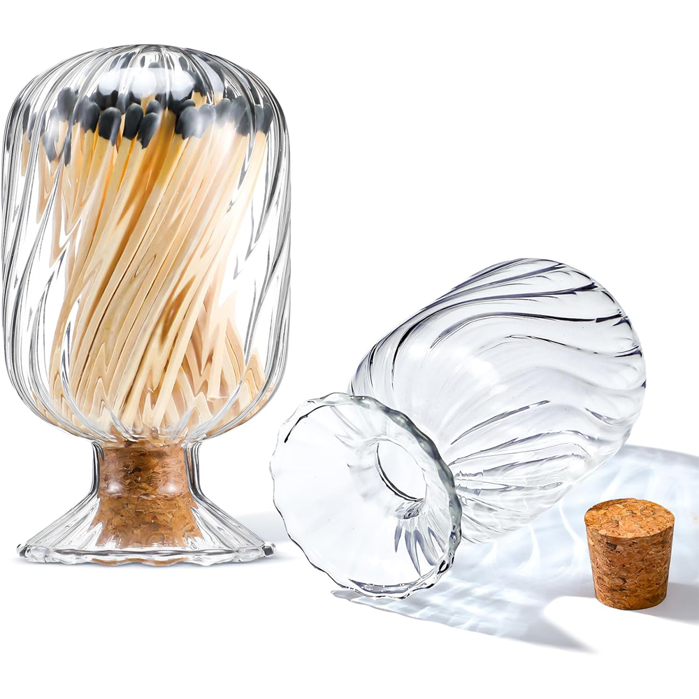 Candle Supplies Glass Jars - Fiammiferi in vetro a forma di
