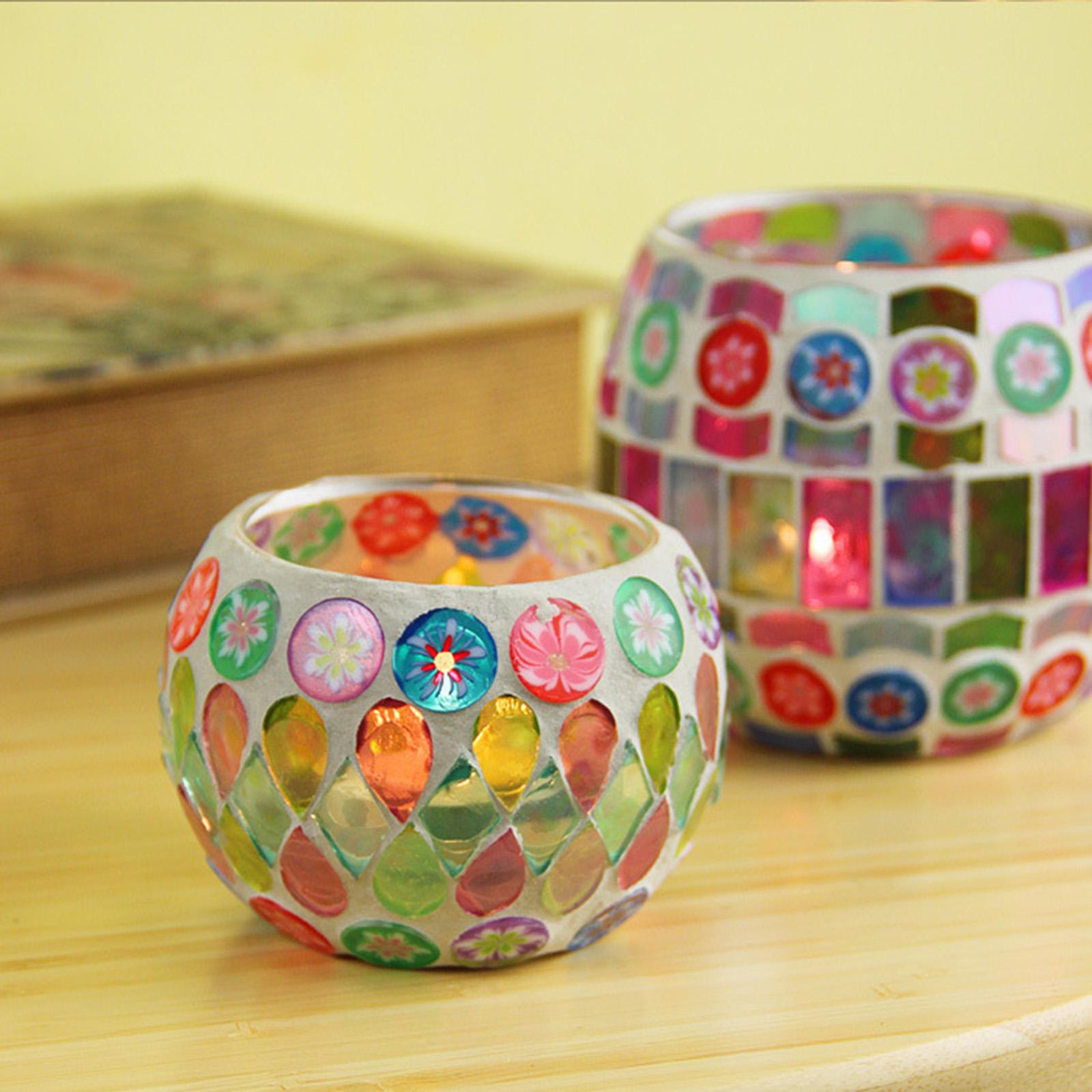 Candle Supplies Glass Jars - Portacandele in Vetro, Portacandele Multicolore in