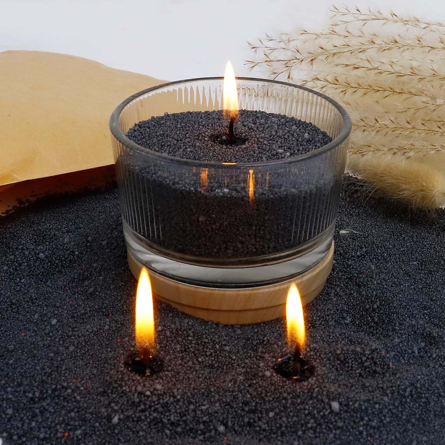 Candle Supplies In Bulk - Sabbia Nera per Candele con Stoppino,
