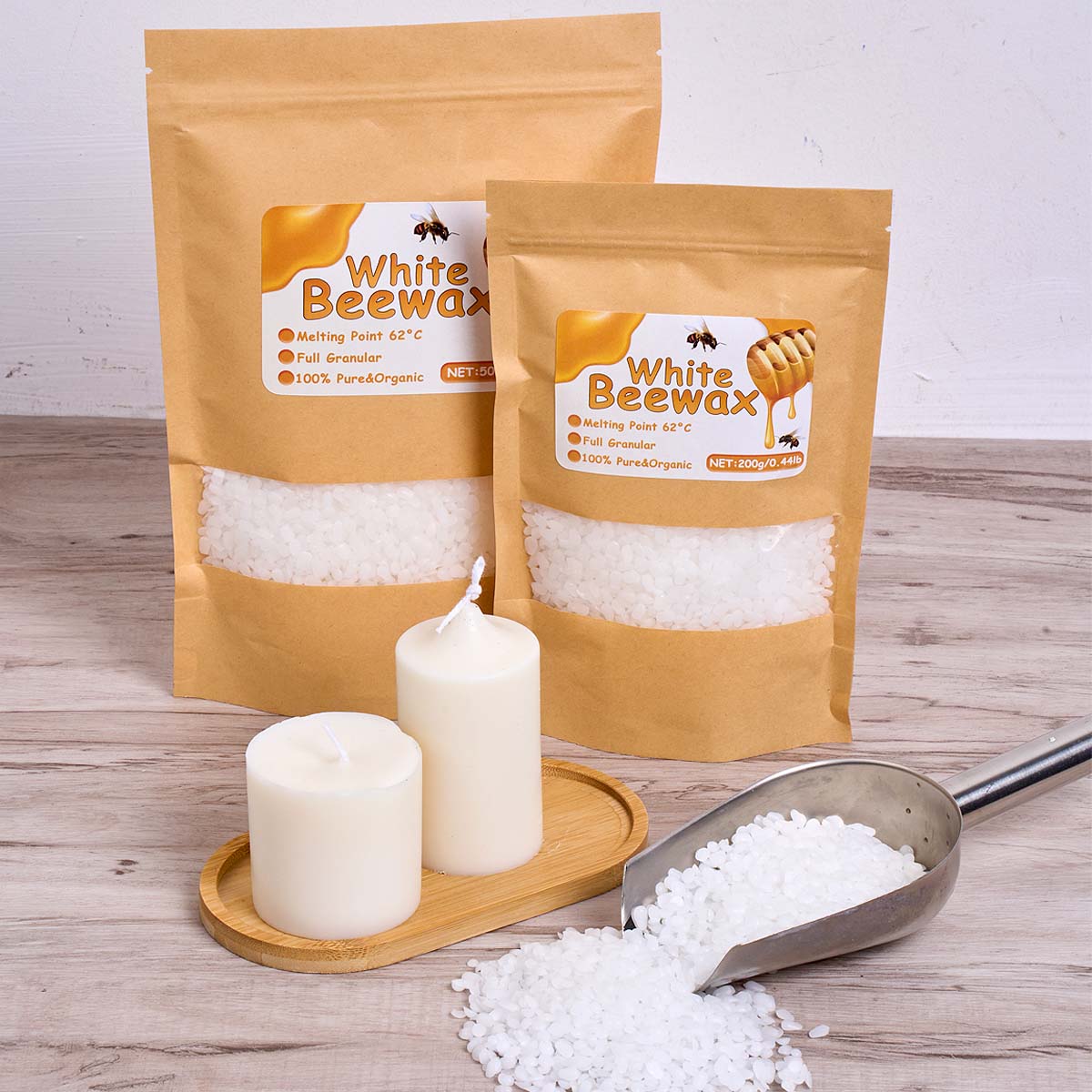 500g Cera d'api bianca Candela - Candle Supplies Beeswax recensione e prezzo