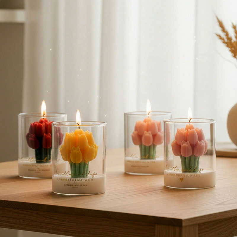 Candela a Forma di Tulipano in - Candle Supplies Glass Jars recensione e prezzo